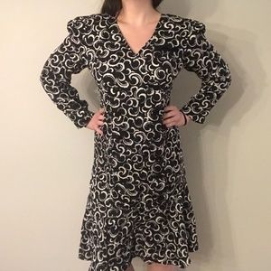 Vintage 1980s Maggy London 100% Silk Dress